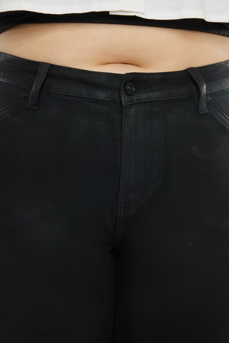 Teresa High Rise Coated Super Skinny Jeans (Plus Size)