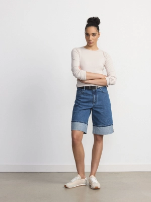 The Whitney Long Bermuda Short in Medium Blue
