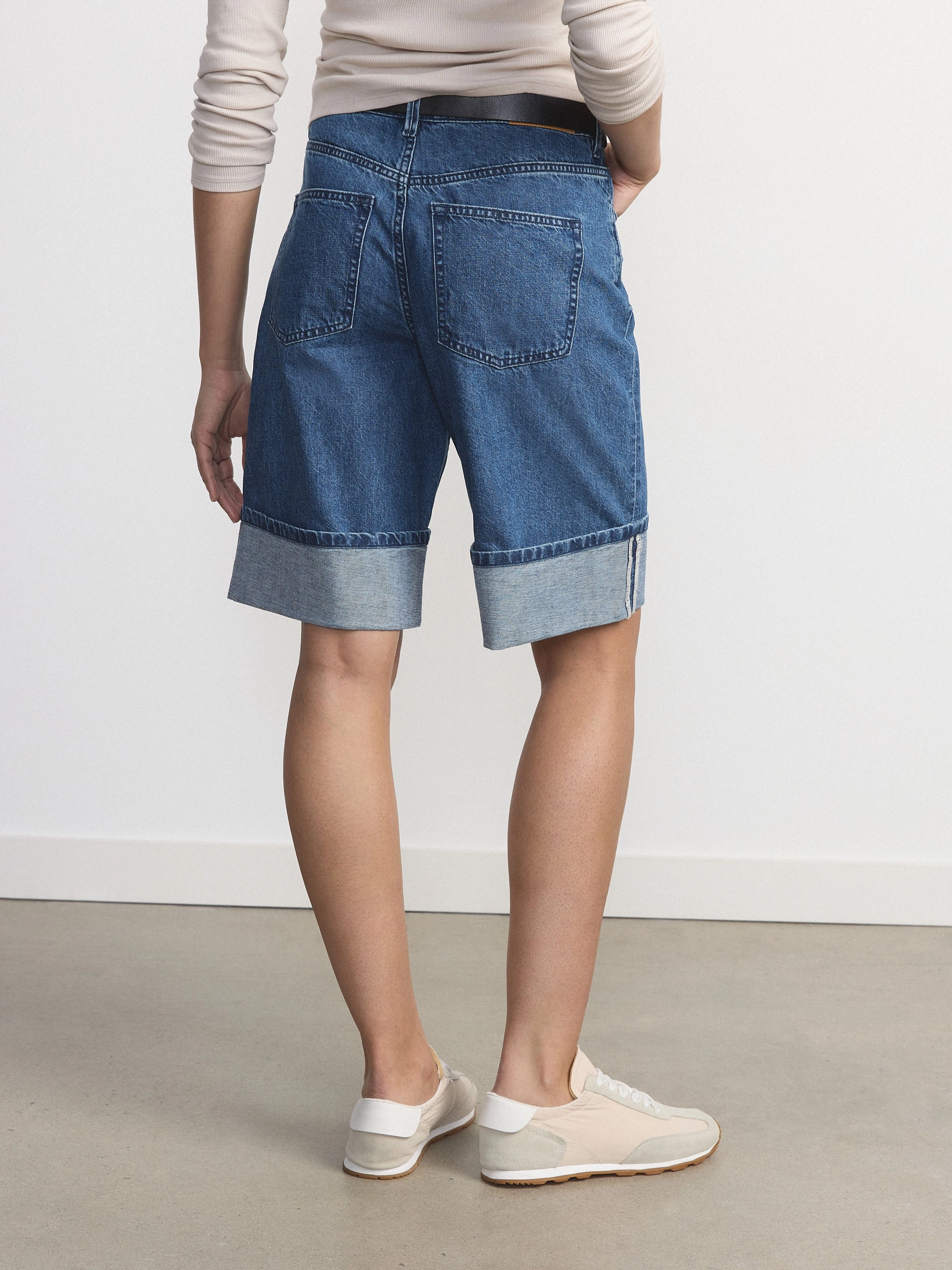 The Whitney Long Bermuda Short in Medium Blue