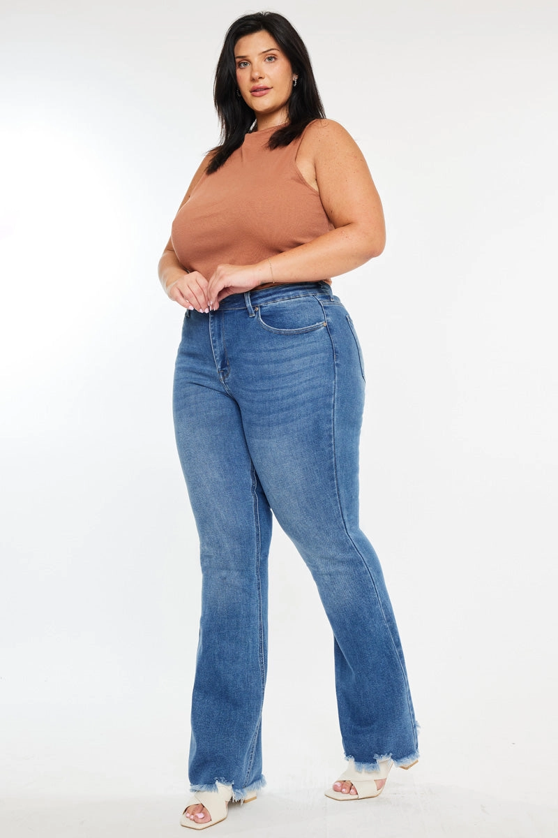 Tia Essentials High Rise Bootcut Jeans (Plus Size)