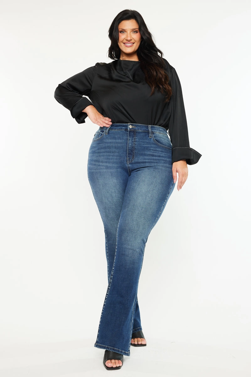Tiffany Essentials High Rise Skinny Bootcut Jeans (Plus Size)