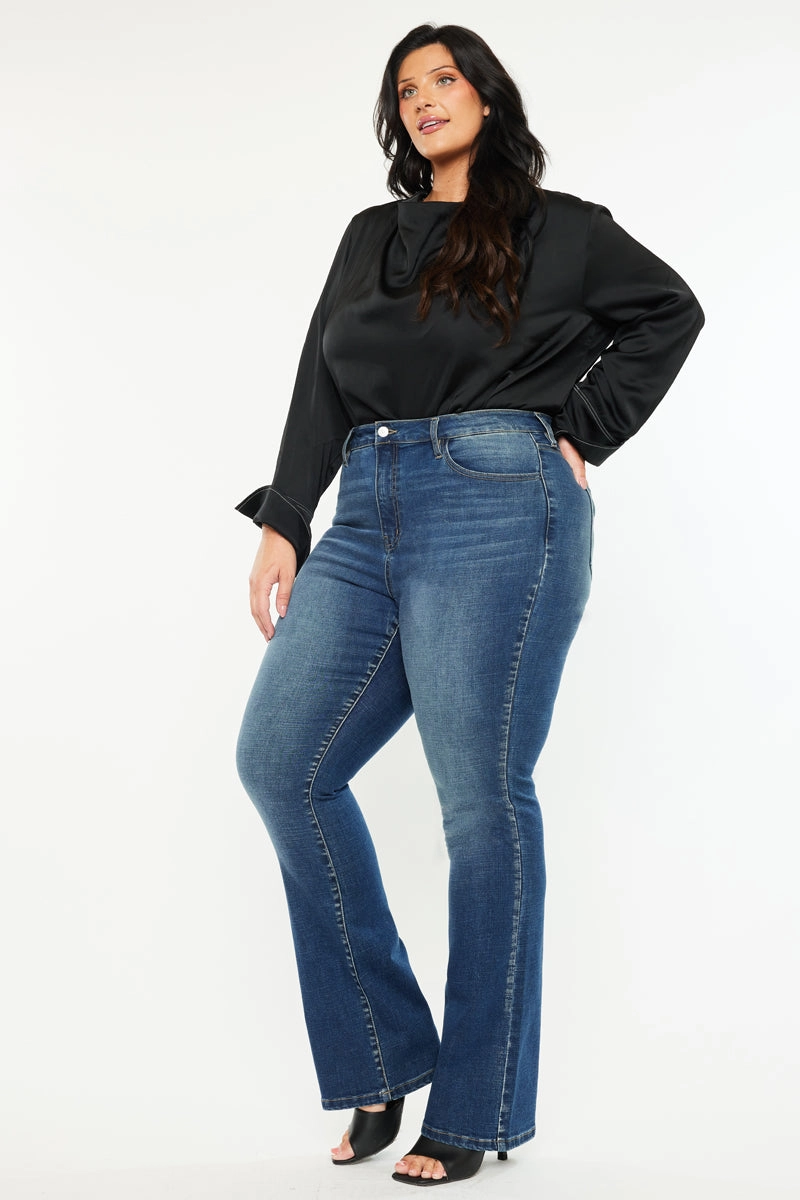 Tiffany Essentials High Rise Skinny Bootcut Jeans (Plus Size)