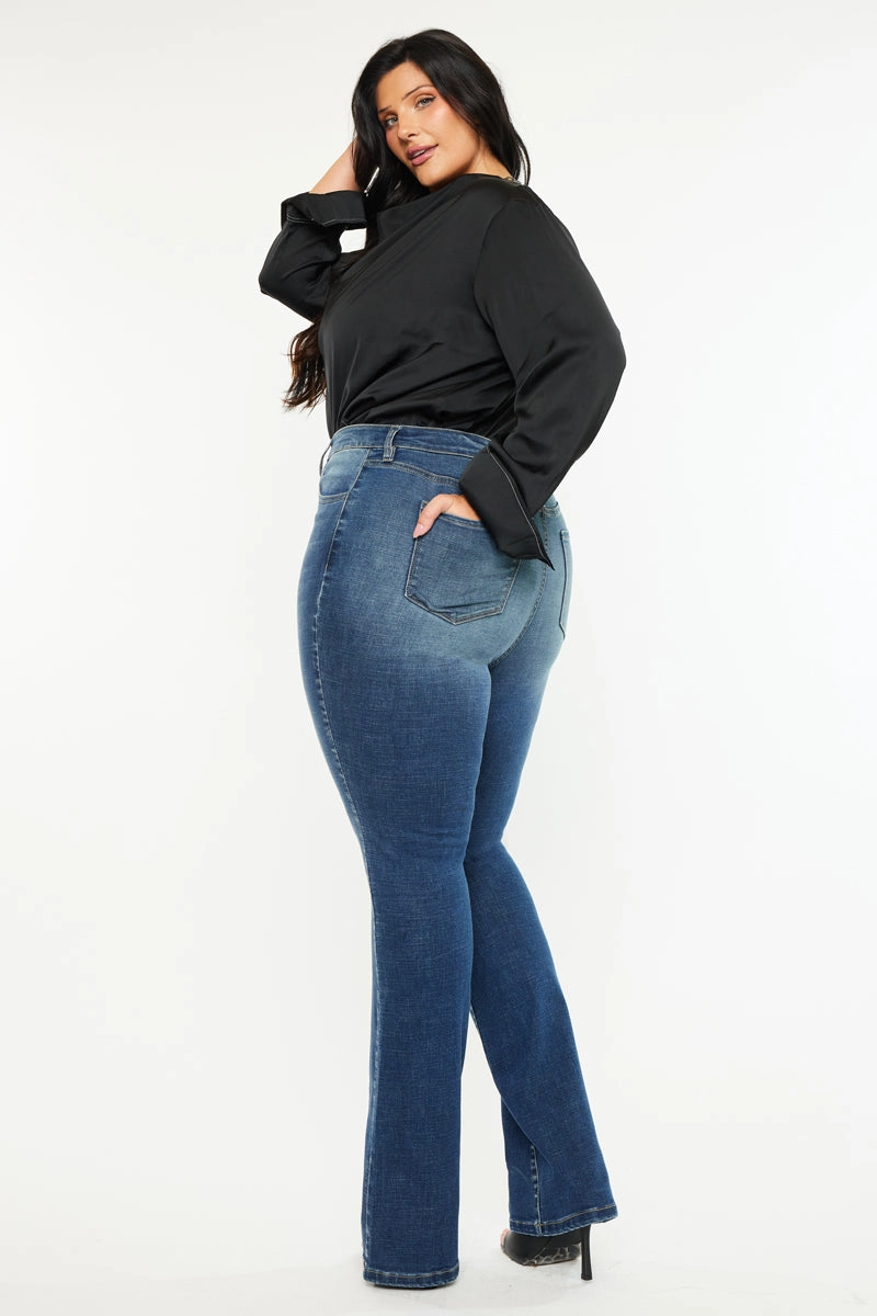 Tiffany Essentials High Rise Skinny Bootcut Jeans (Plus Size)