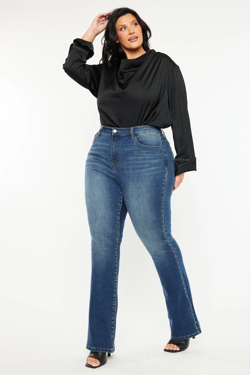 Tiffany Essentials High Rise Skinny Bootcut Jeans (Plus Size)