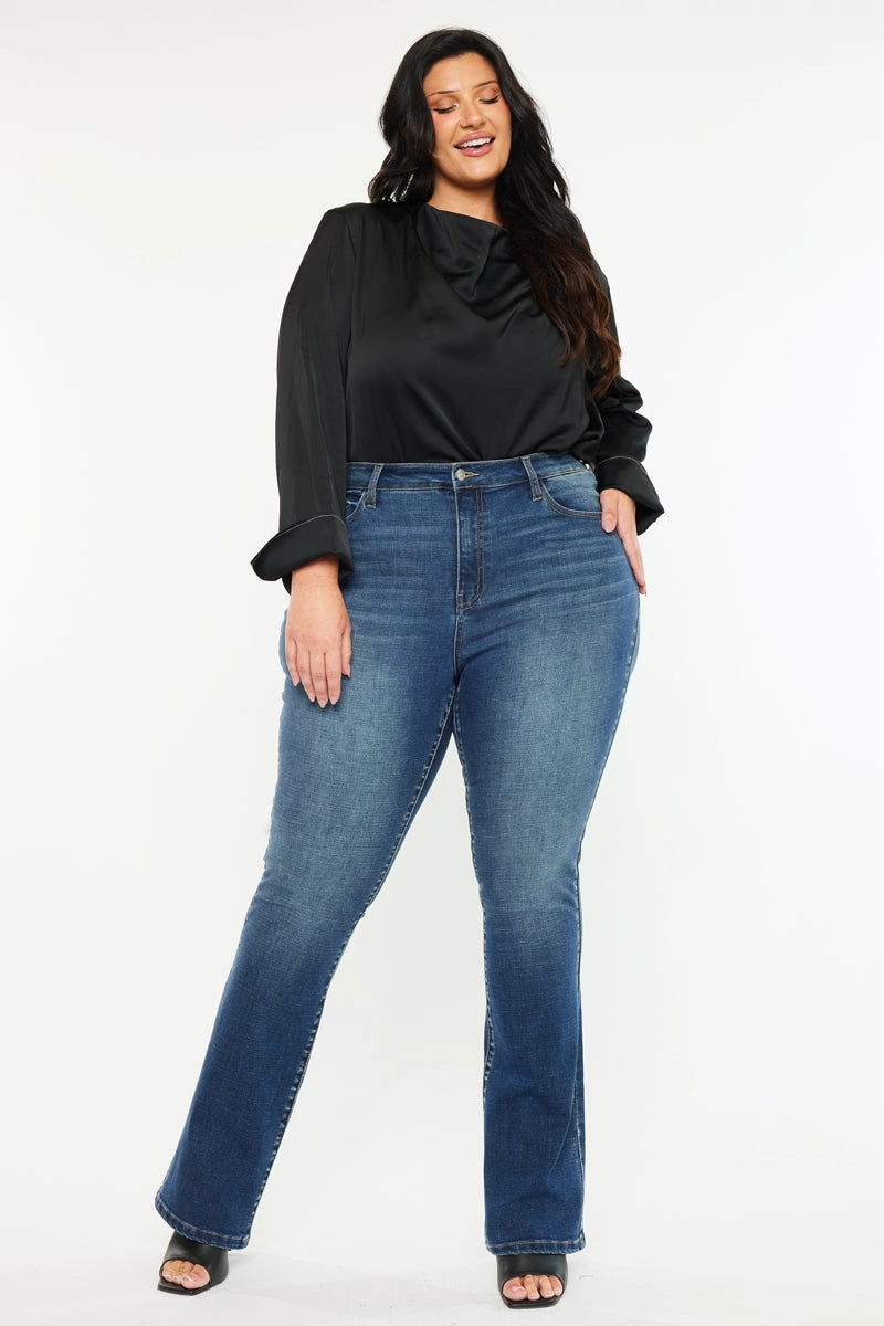 Tiffany Essentials High Rise Skinny Bootcut Jeans (Plus Size)