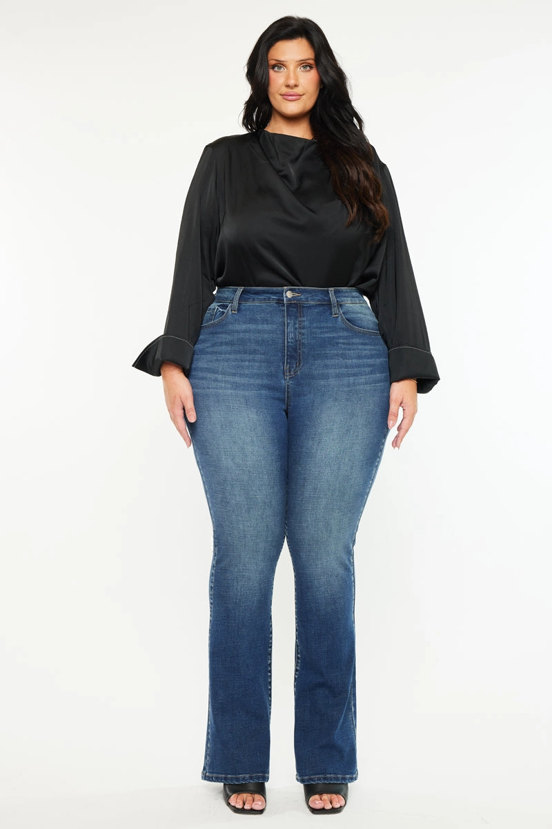 Tiffany Essentials High Rise Skinny Bootcut Jeans (Plus Size)