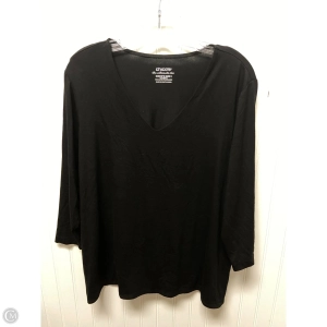 Top Long Sleeve Basic By Chicos In Black, Size: Xl