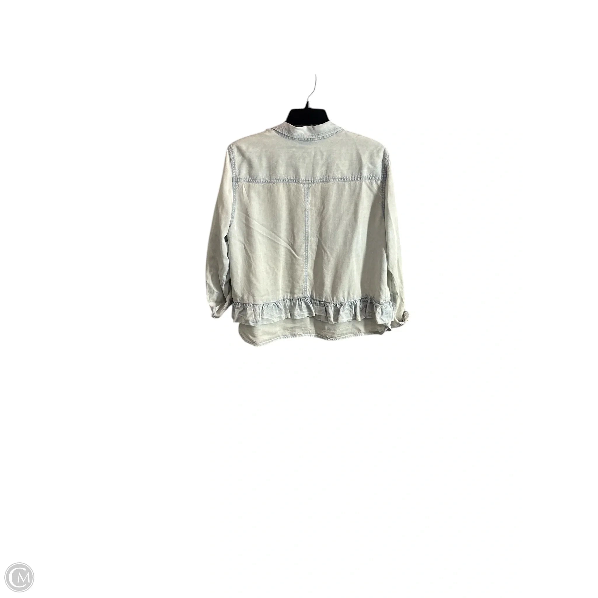 Top Long Sleeve Basic By Club Monaco In Blue, Size: L