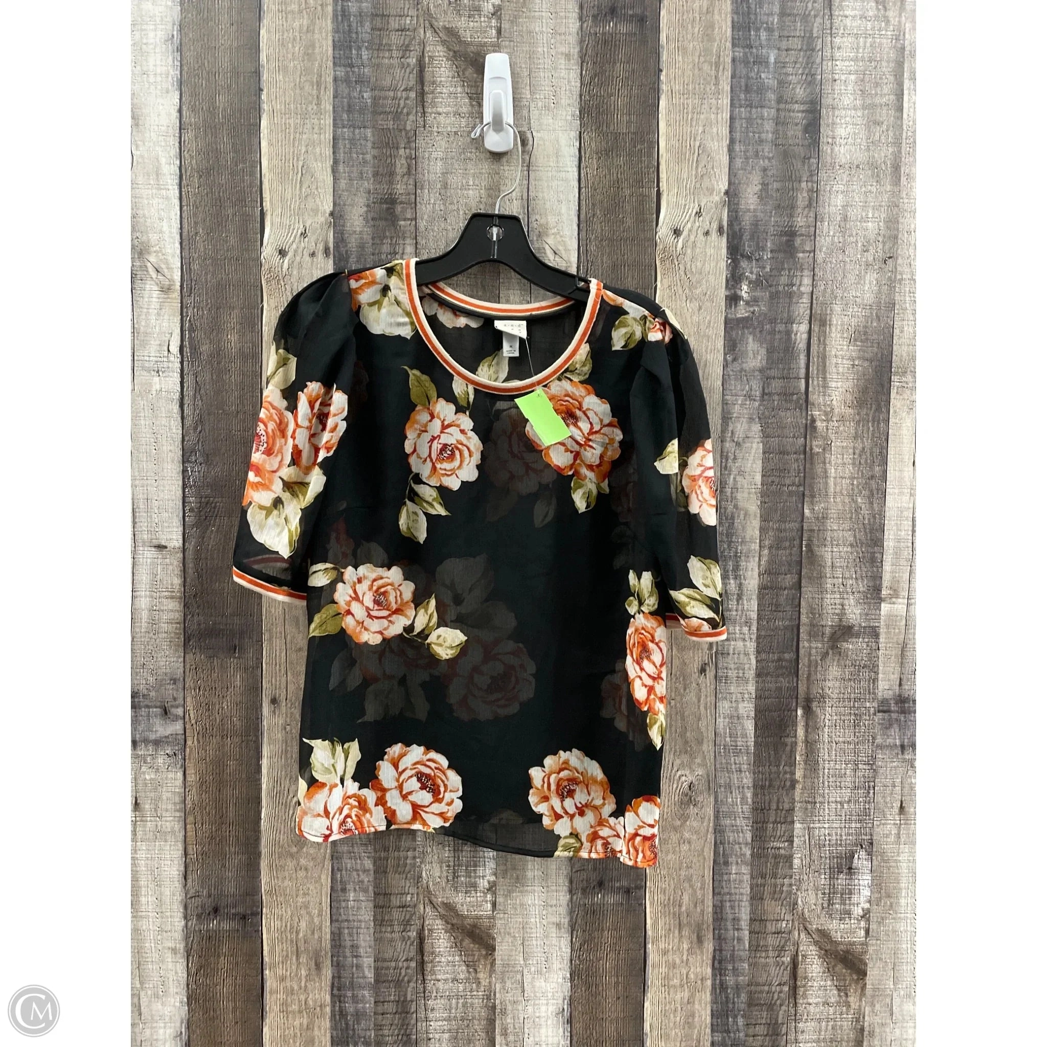 Top Long Sleeve By A New Day In Floral Print, Size: M