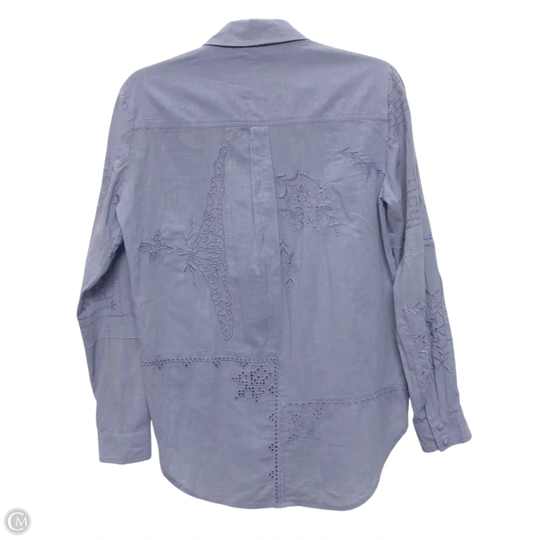 Top Long Sleeve By Anthropologie In Purple, Size: Xs