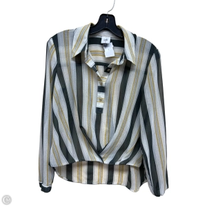 Top Long Sleeve By Cabi In Striped Pattern, Size: Xs