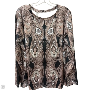 Top Long Sleeve By Clothes Mentor In Brown, Size: 1x