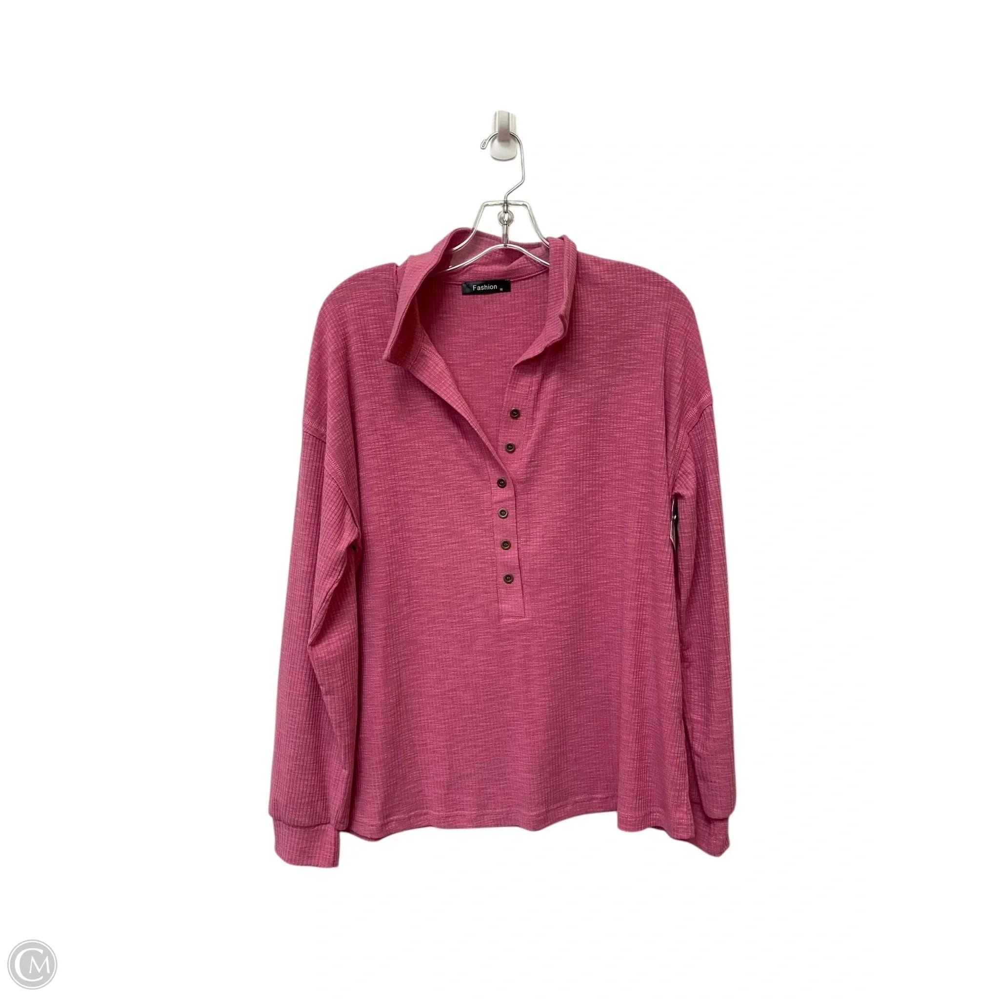 Top Long Sleeve By Clothes Mentor In Pink, Size: M