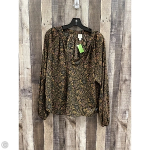 Top Long Sleeve By Cme In Multi-colored, Size: M