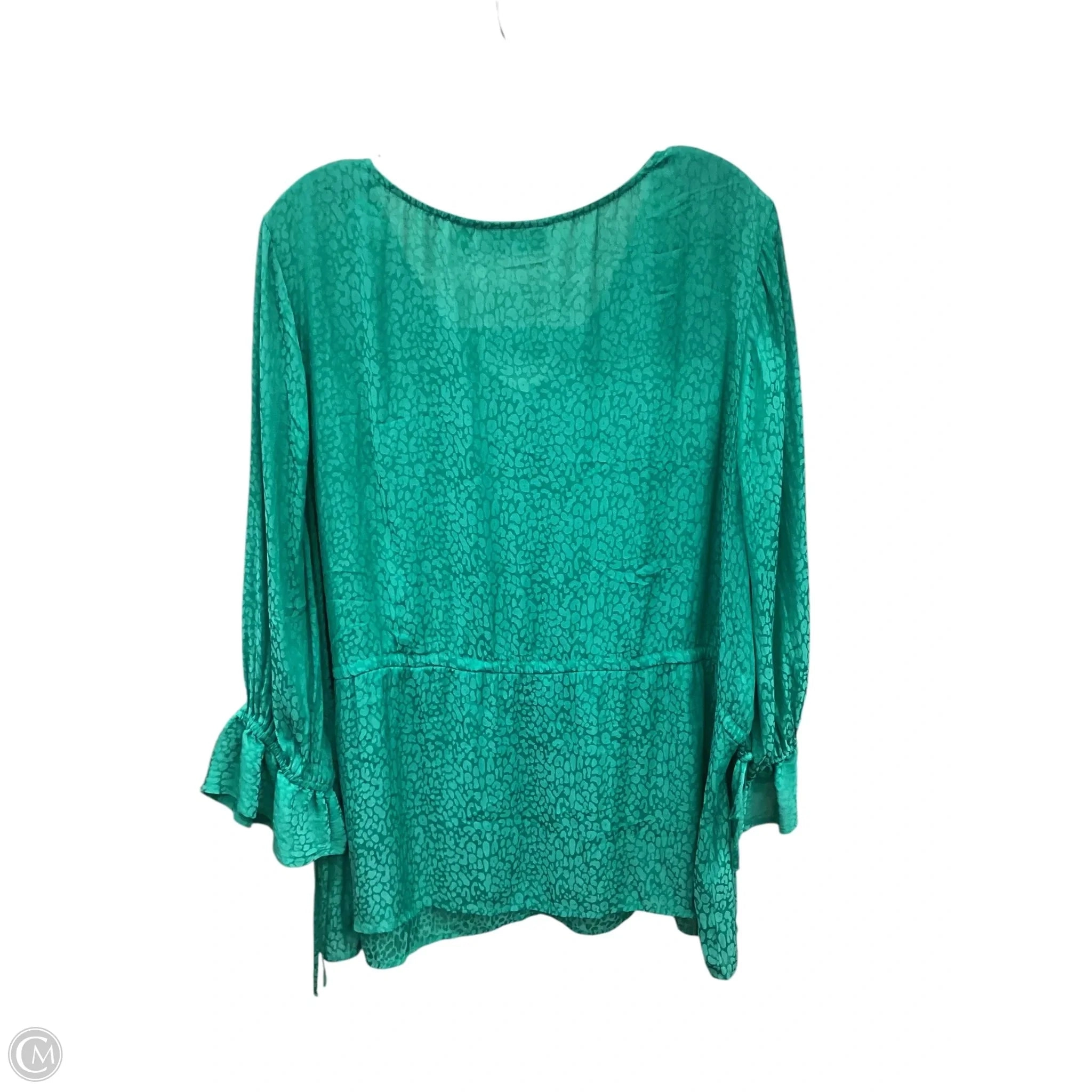 Top Long Sleeve By Evri In Green, Size: 2x