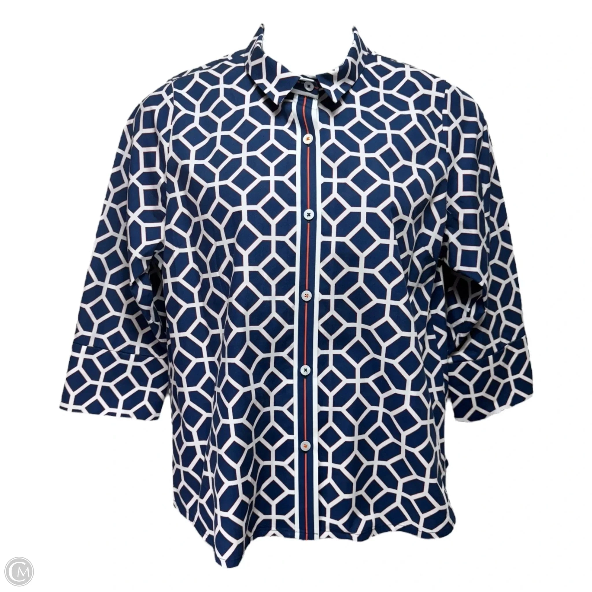 Top Long Sleeve By Gretchen Scott In Blue, Size: XL