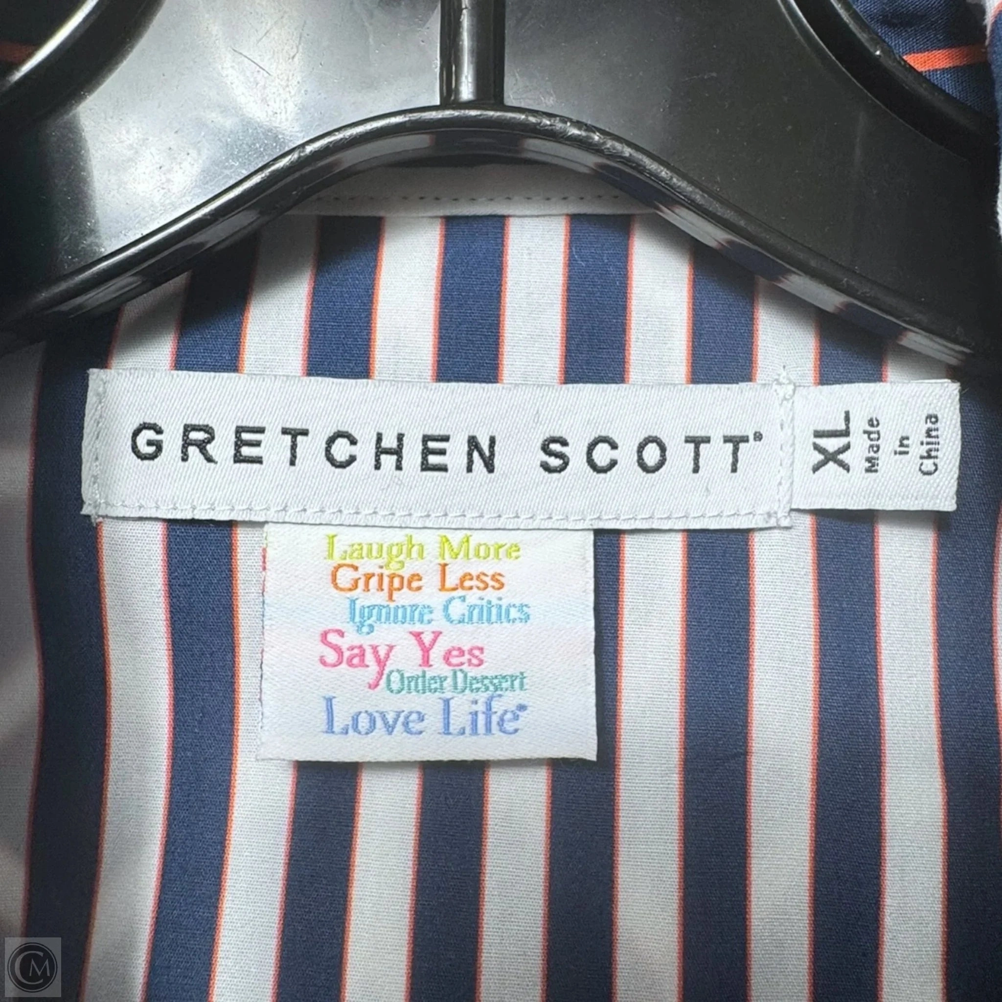 Top Long Sleeve By Gretchen Scott In Blue, Size: XL