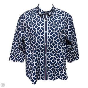 Top Long Sleeve By Gretchen Scott In Blue, Size: XL