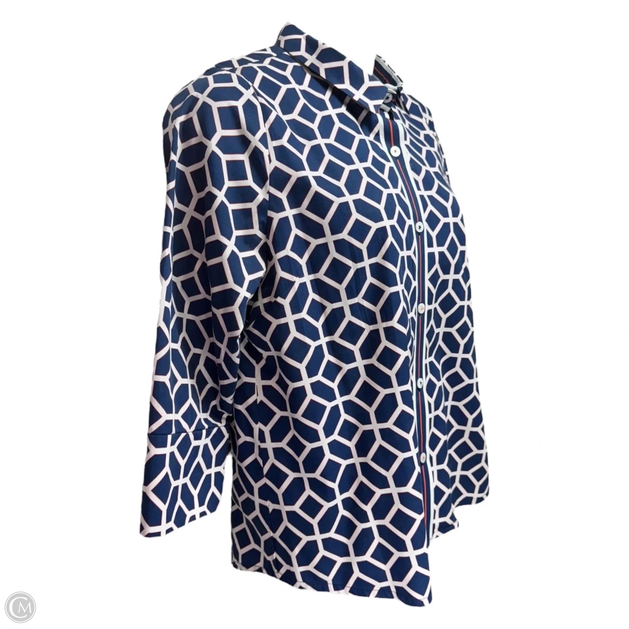 Top Long Sleeve By Gretchen Scott In Blue, Size: XL