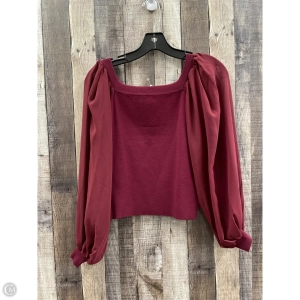 Top Long Sleeve By Lulus In Maroon, Size: S