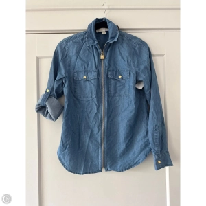 Top Long Sleeve By Michael By Michael Kors In Blue, Size: S