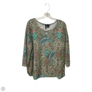 Top Long Sleeve By New Directions In Paisley Print, Size: Xl