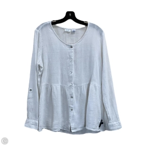 Top Long Sleeve By Sigrid Olsen In White, Size: M