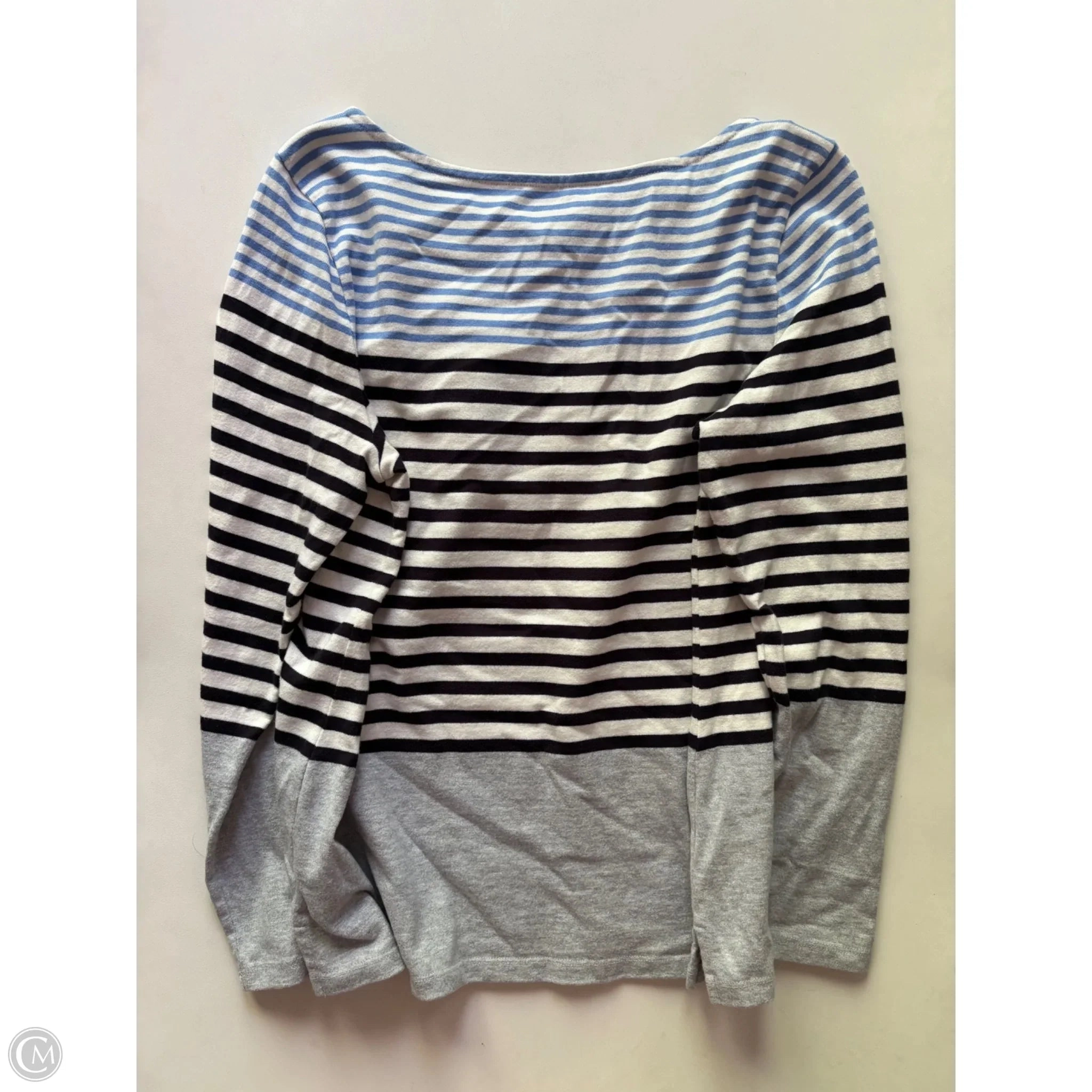 Top Long Sleeve By Talbots In Striped Pattern, Size: Lp