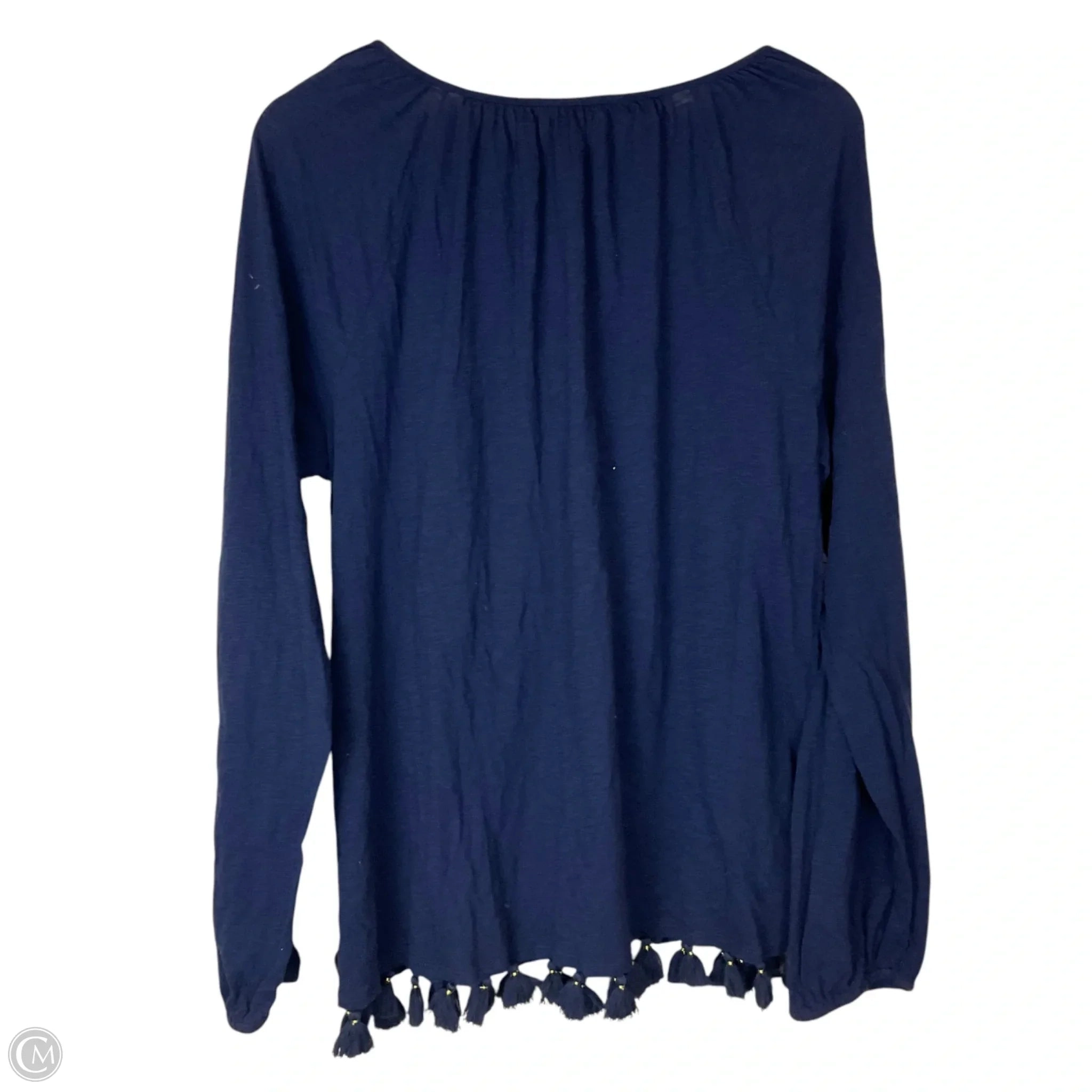 Top Long Sleeve Designer By Lilly Pulitzer In Navy, Size: Xl
