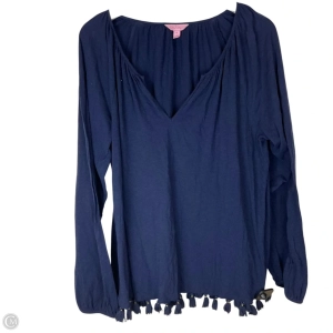 Top Long Sleeve Designer By Lilly Pulitzer In Navy, Size: Xl