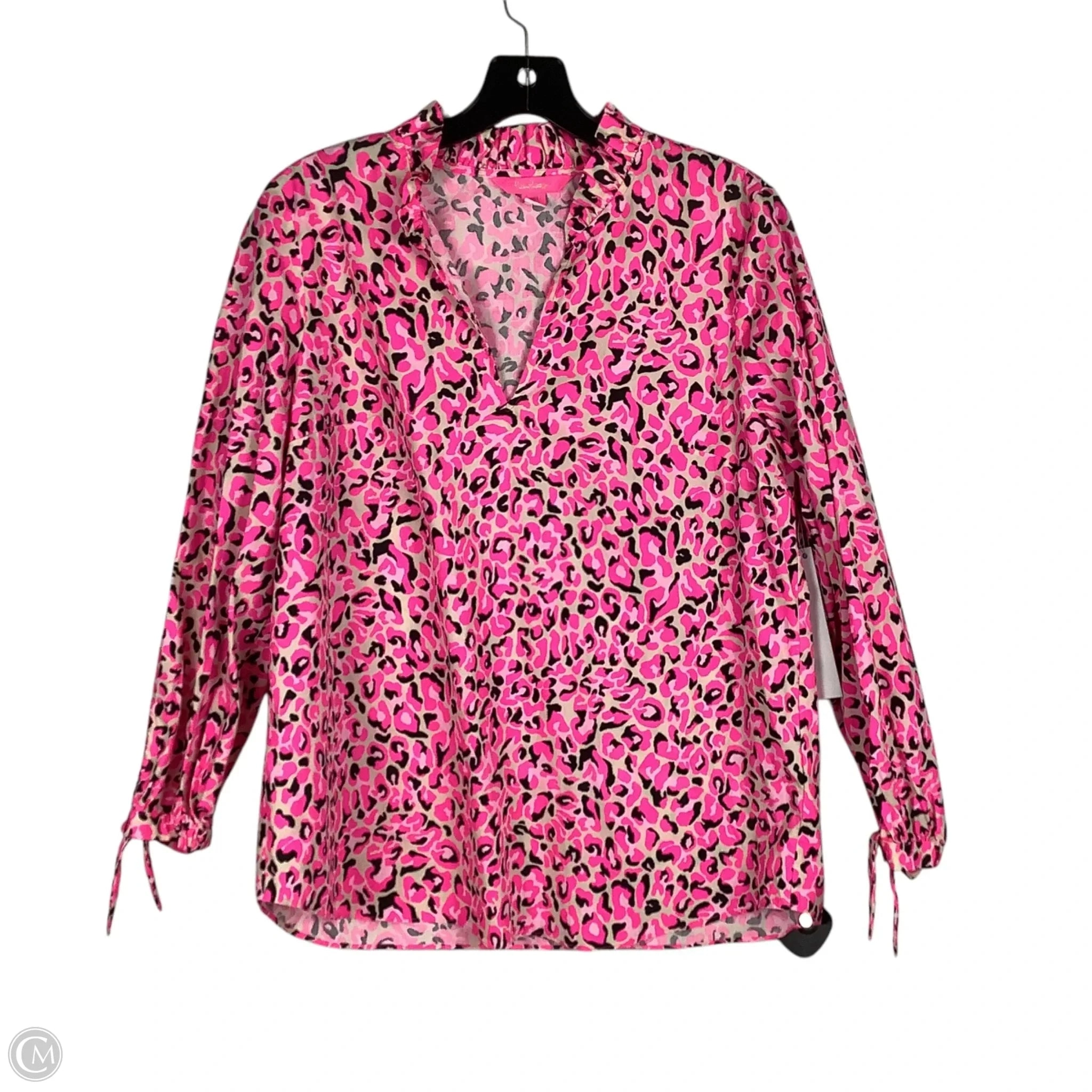 Top Long Sleeve Designer By Lilly Pulitzer In Pink, Size: M