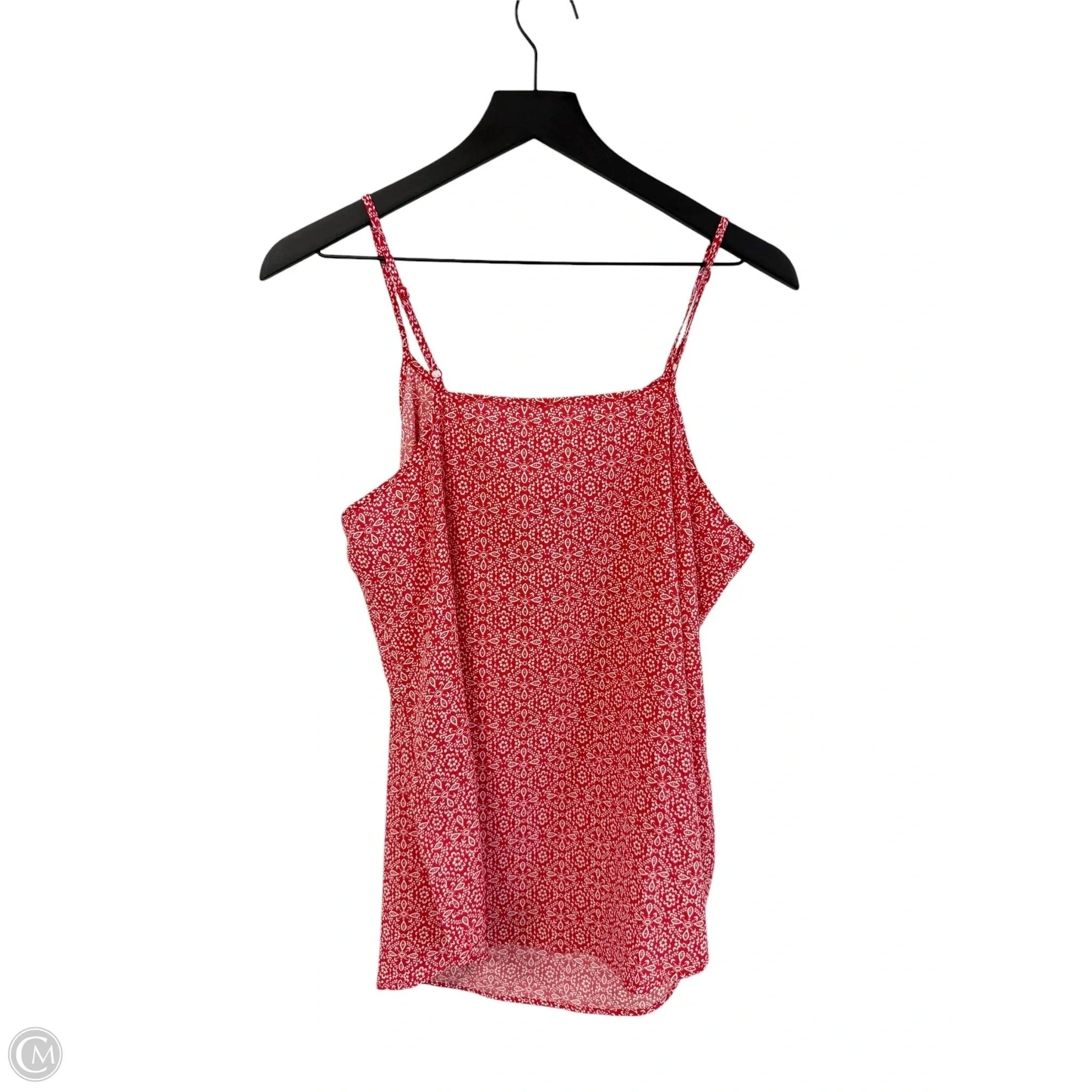 Top Sleeveless Basic By Faded Glory In Red, Size: L