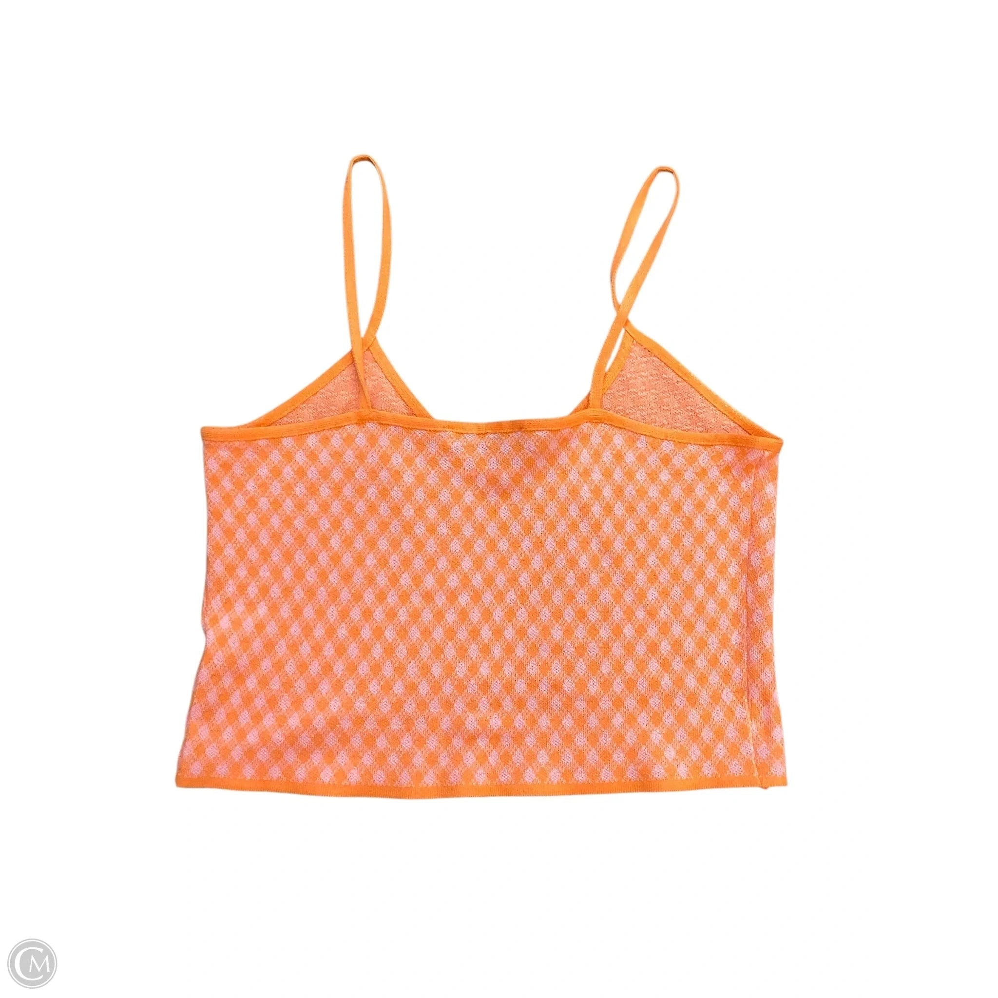 Top Sleeveless Basic By Zara In Orange & Pink, Size: M