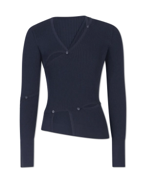 Tordu Cut-Out Ribbed Sweater