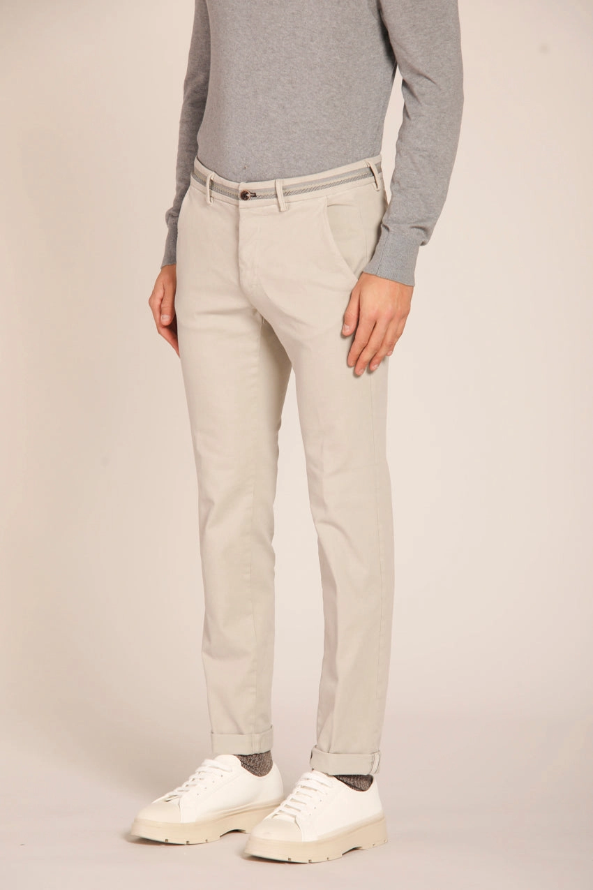 Torino Elegance men's chino pants in cotton modal stretch slim fit 