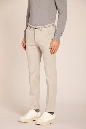 Torino Elegance men's chino pants in cotton modal stretch slim fit 