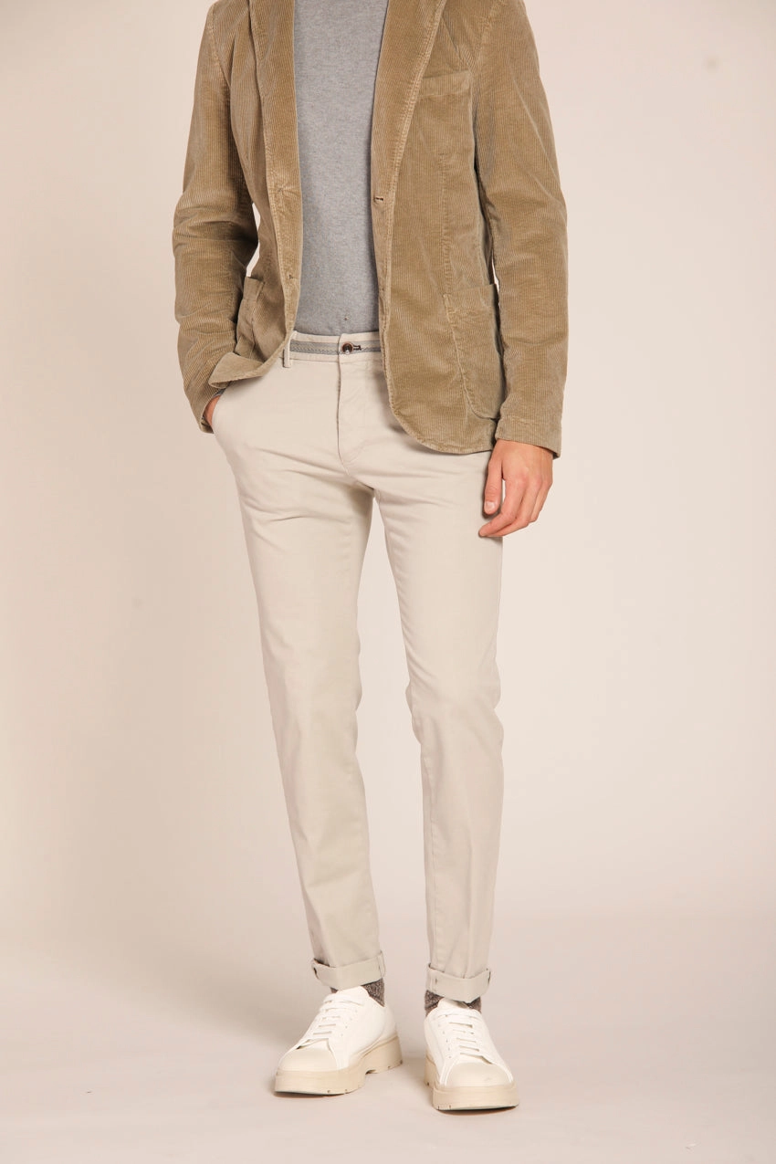Torino Elegance men's chino pants in cotton modal stretch slim fit 