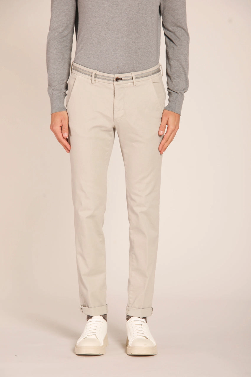 Torino Elegance men's chino pants in cotton modal stretch slim fit 