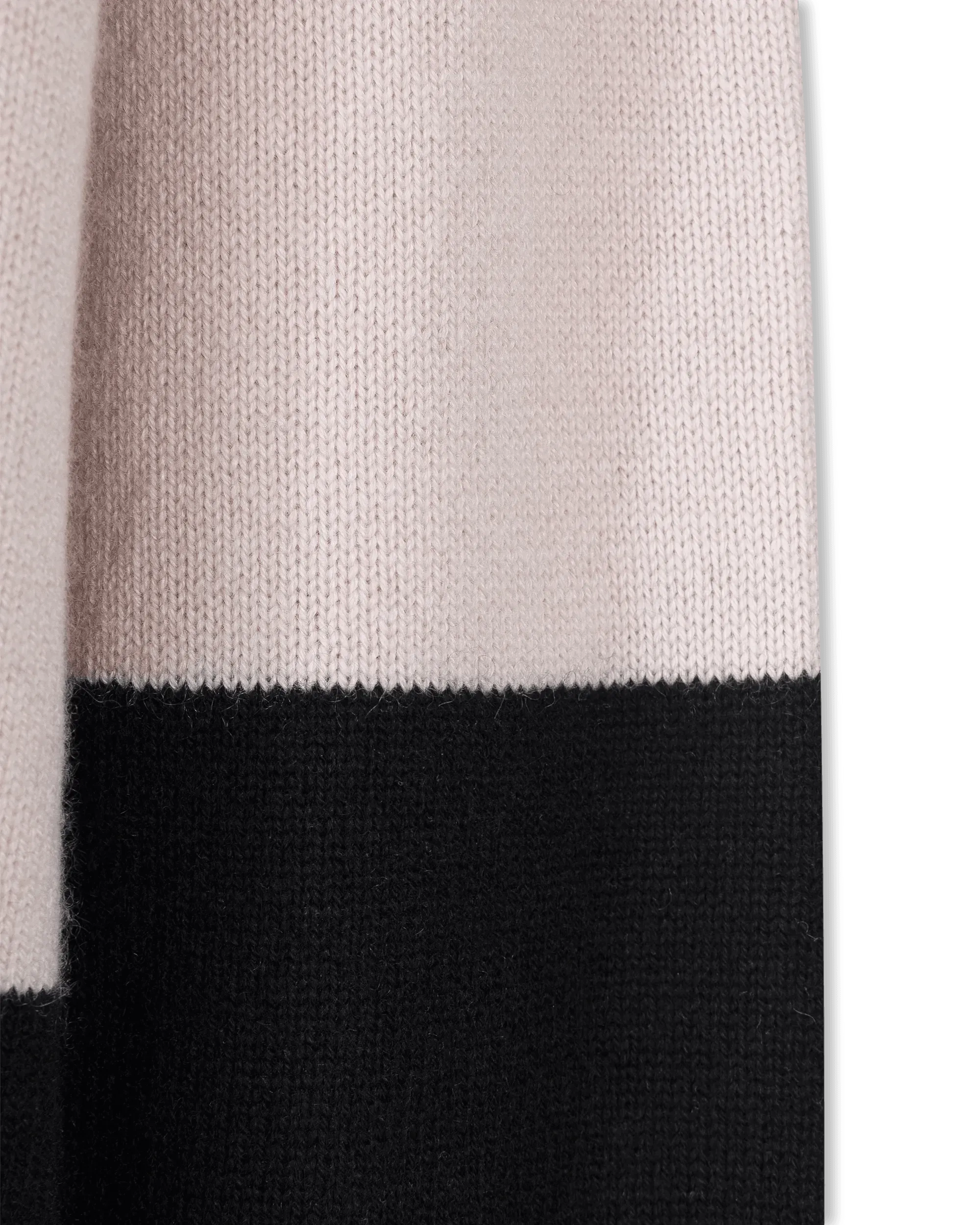 Two-Tone Cashmere Crewneck Sweater