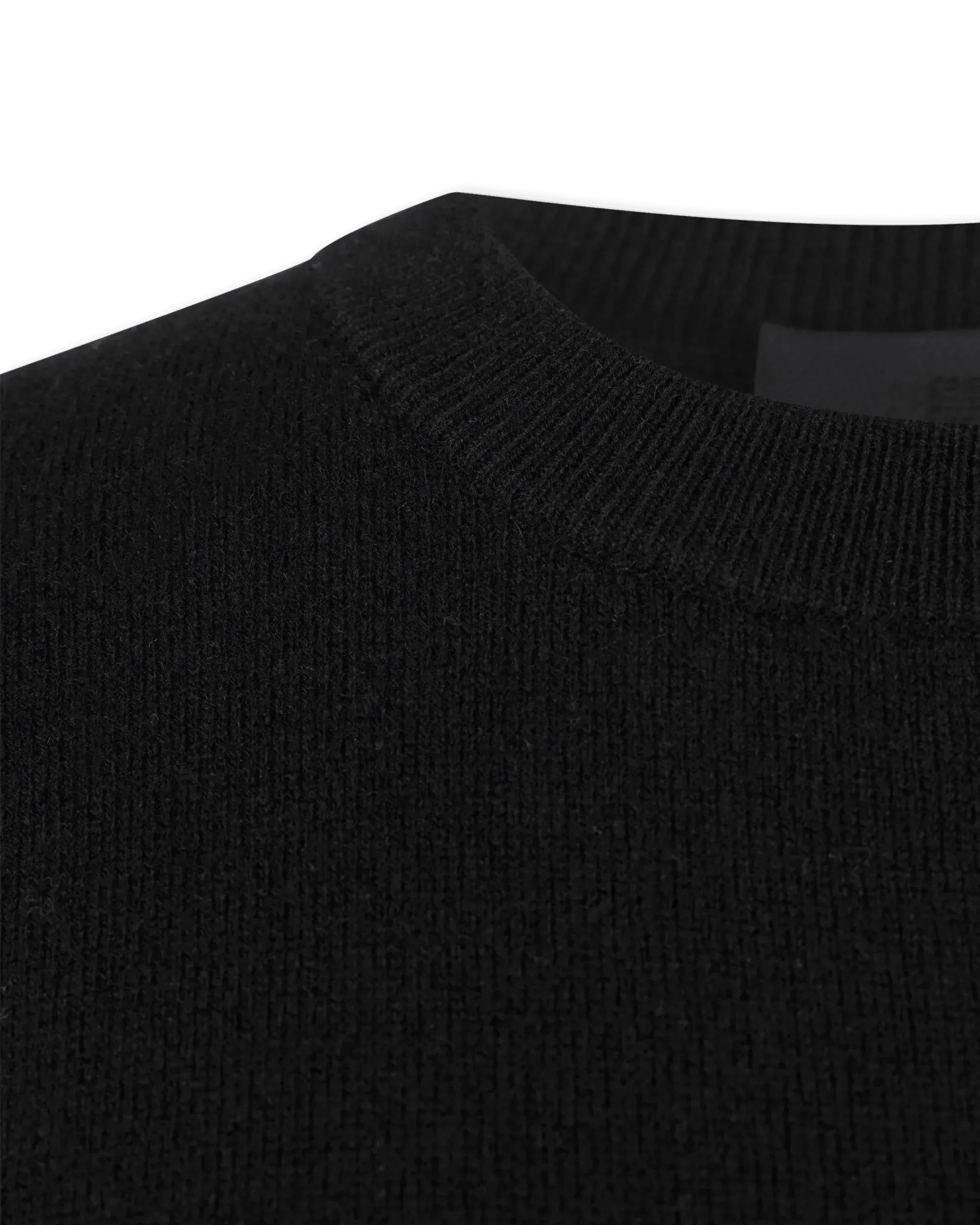 Two-Tone Cashmere Logo Crewneck Sweater