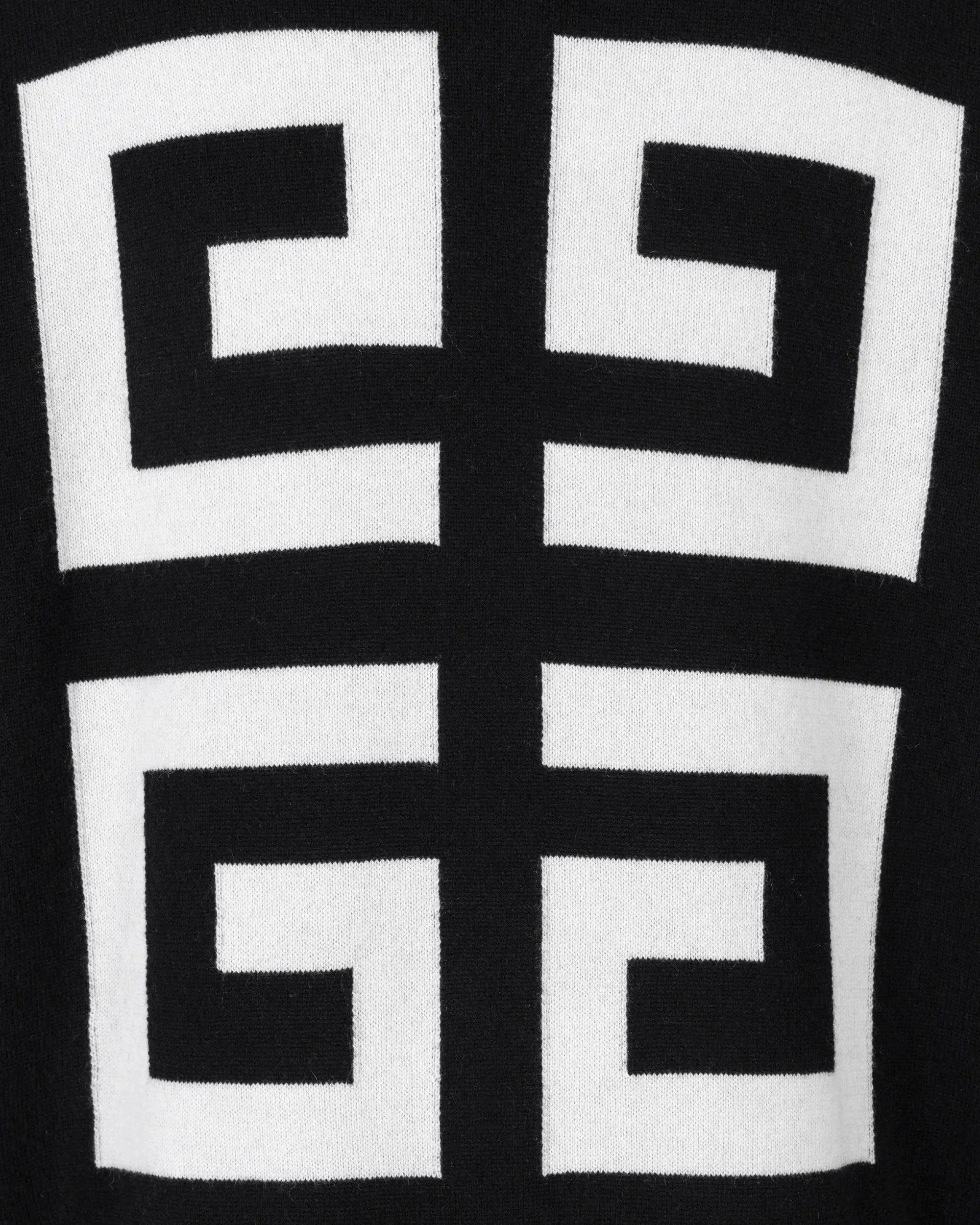 Two-Tone Cashmere Logo Crewneck Sweater
