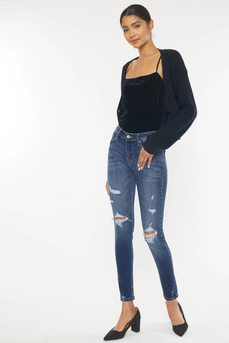 Twyla Mid Rise Super Skinny Jeans