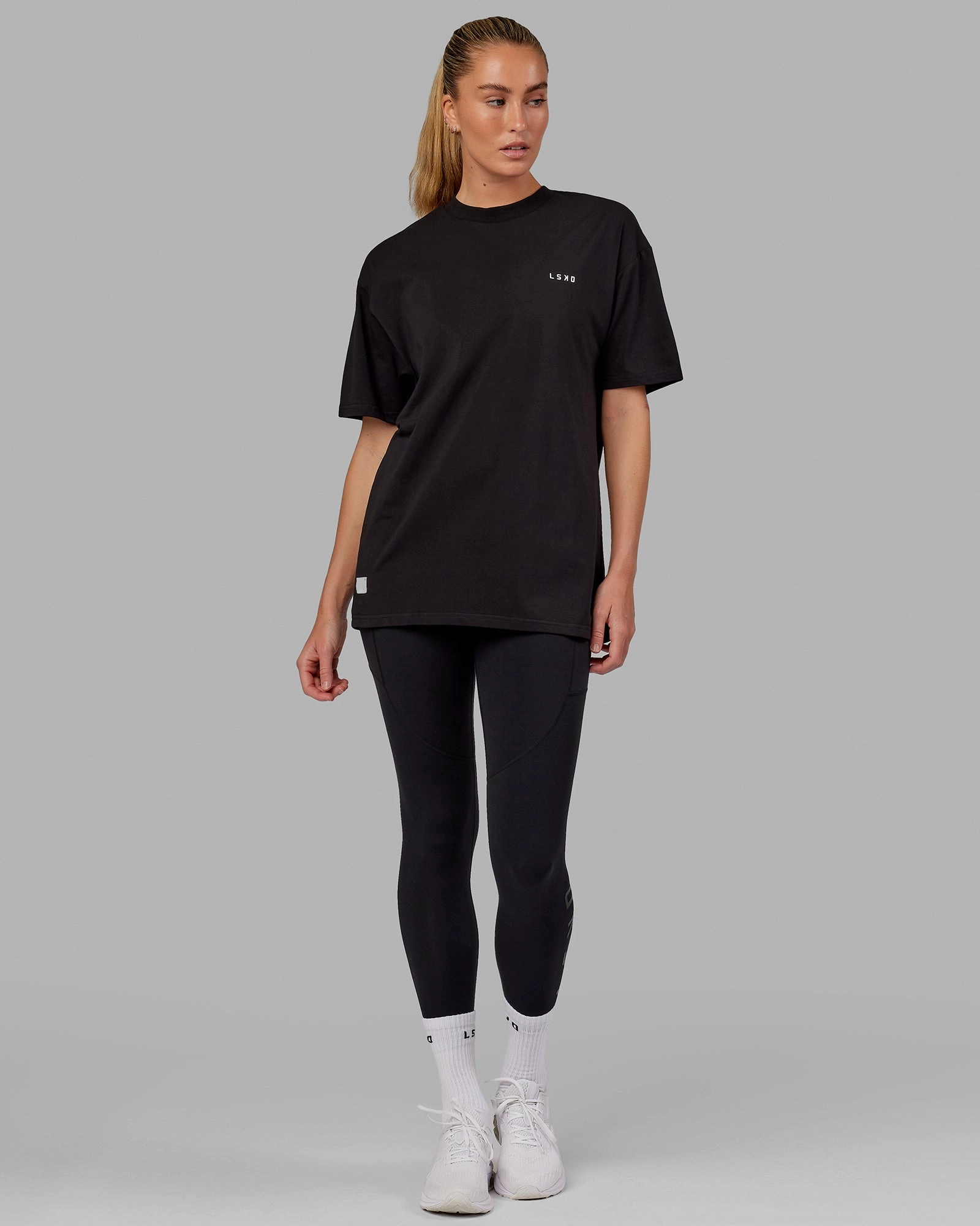 Unisex VS5 FLXCotton Tee Oversize - Black-White