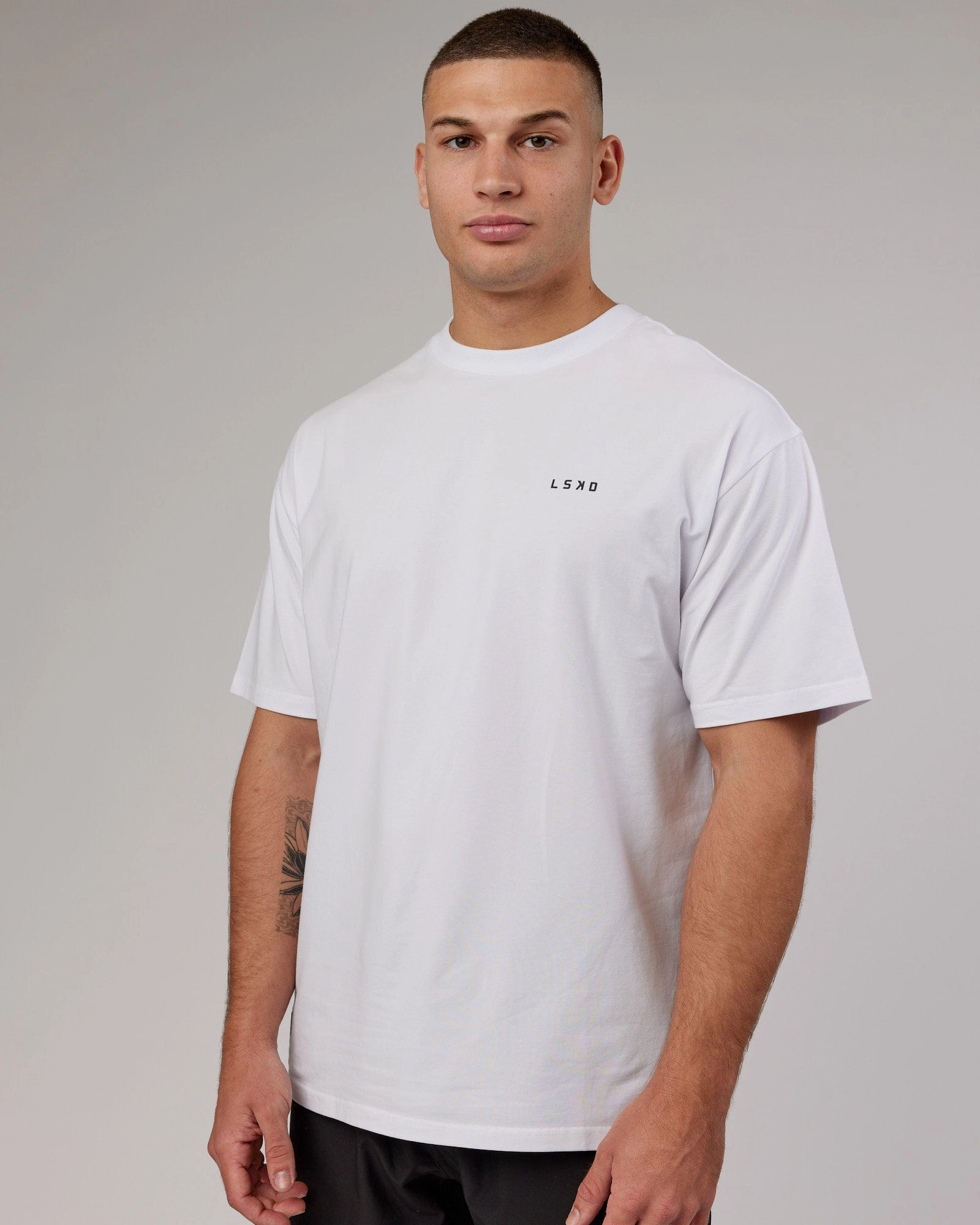 Unisex VS6 FLXCotton Tee Oversize - White-Black
