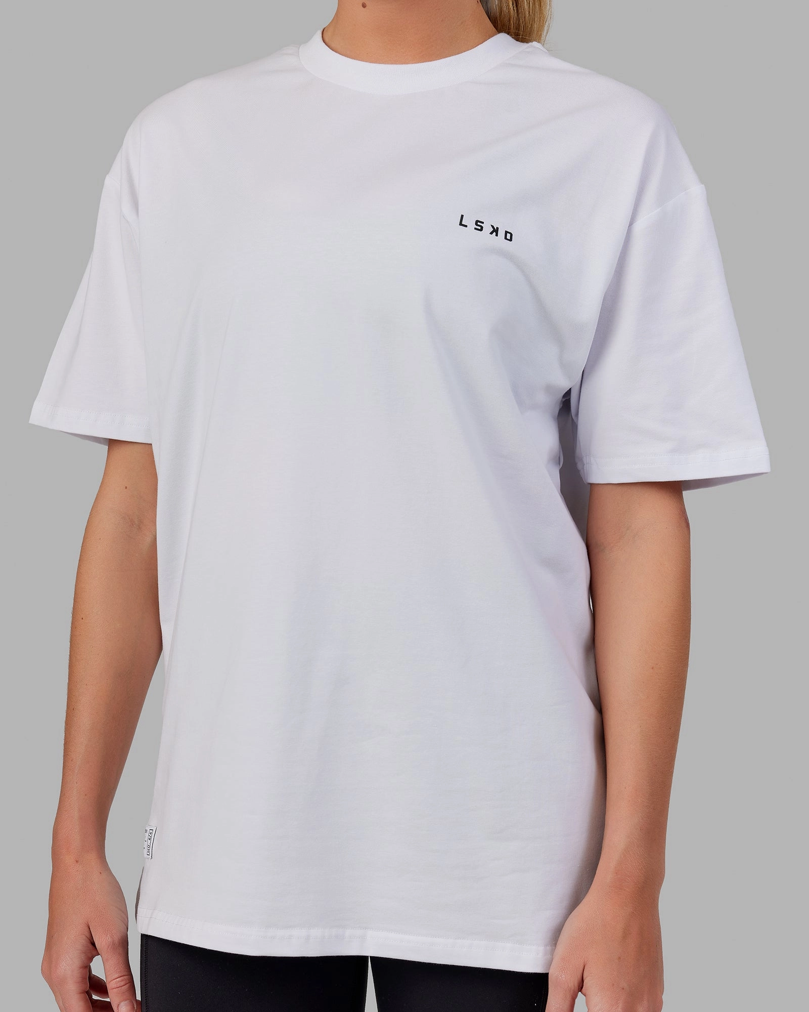 Unisex VS6 FLXCotton Tee Oversize - White-Black