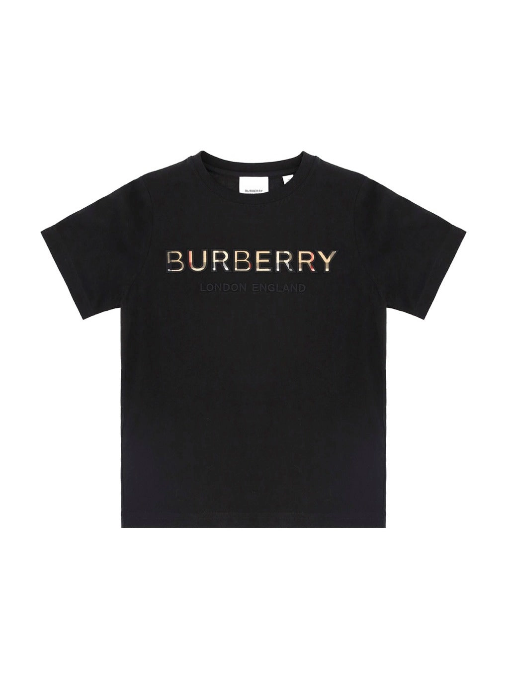 Вurberry Kids Checked Logo Embroidered T-Shirt