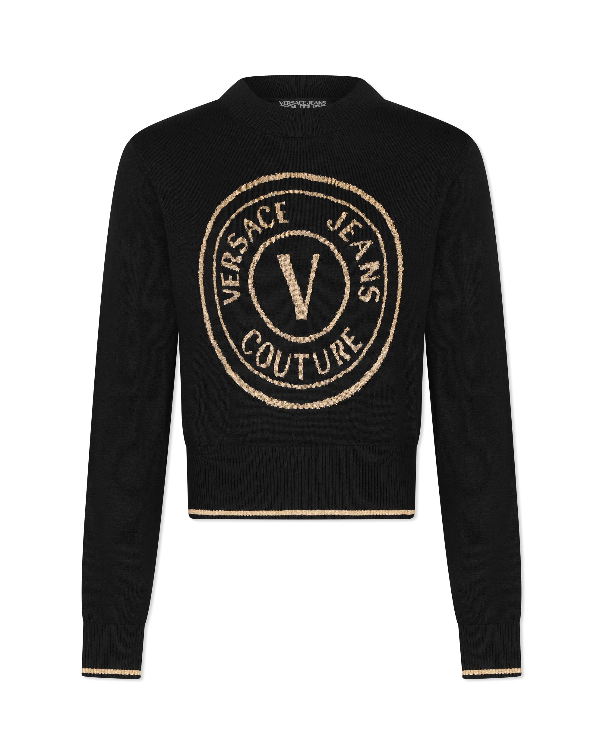 V-Emblem Wool Sweater