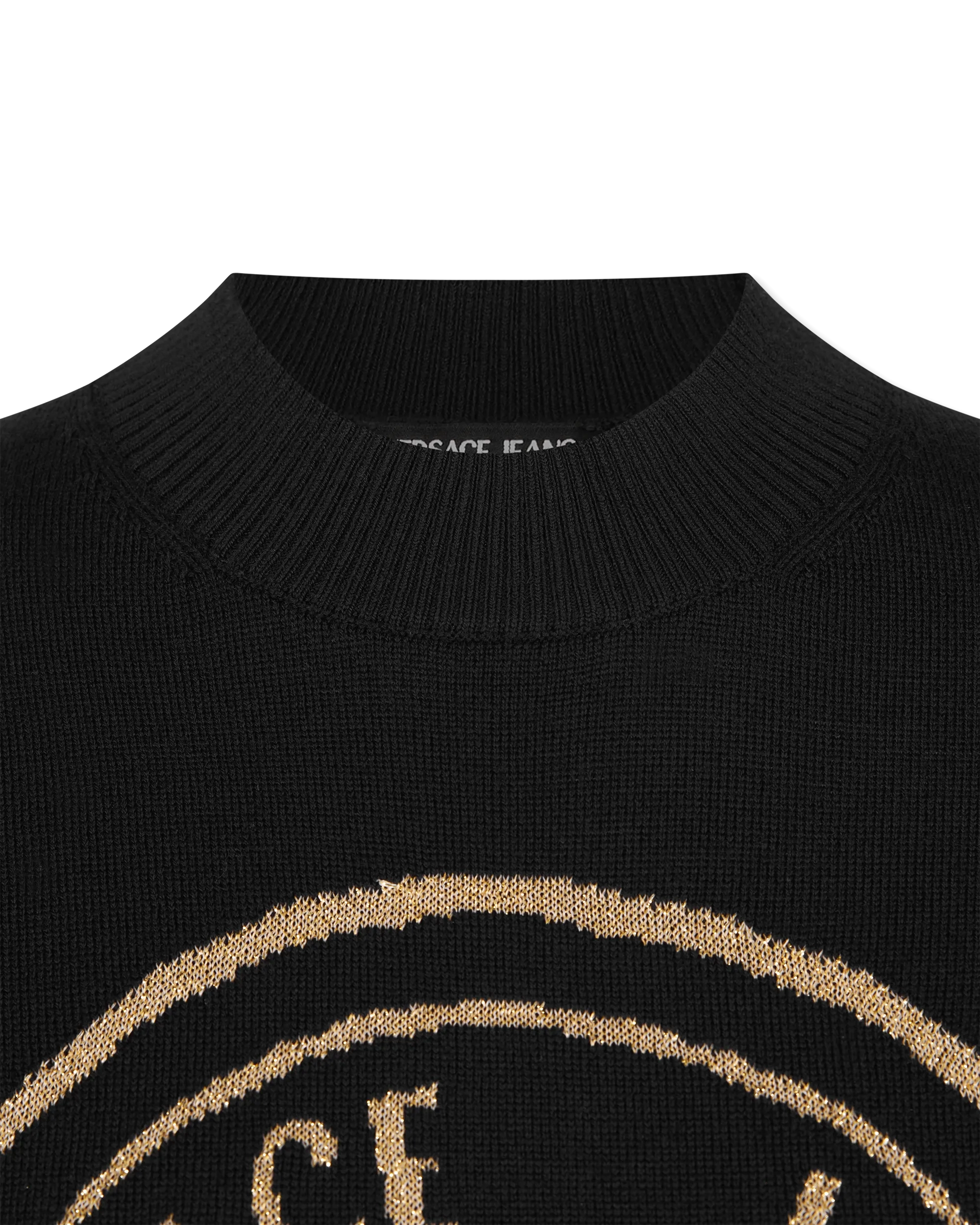 V-Emblem Wool Sweater