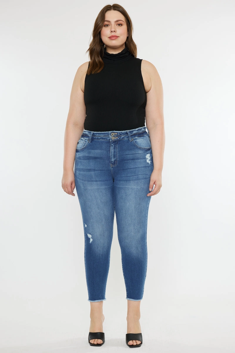 Valencia High Rise Ankle Skinny Jeans (Plus)