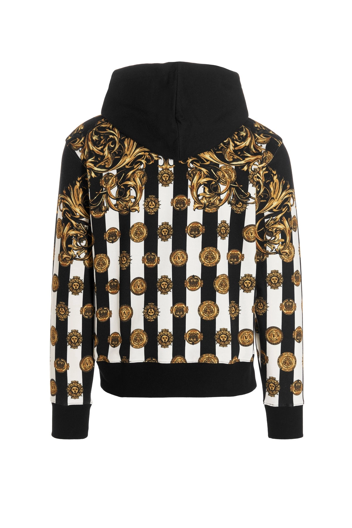 Versace Jeans Couture V-Emblem Medusa Print Drawstring Hoodie
